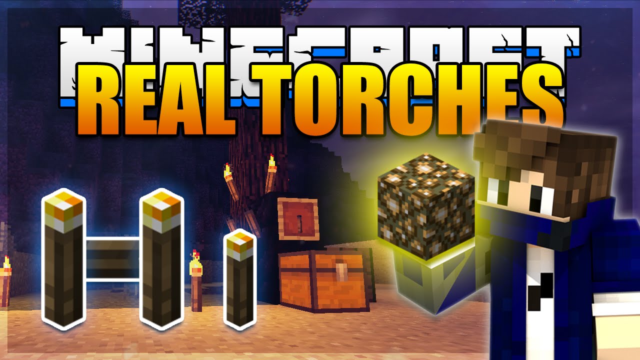 Minecraft REALISTIC TORCHES Mod Showcase! Real Time Dynamic Lighting! ( Minecraft Mod Tutorial) - YouTube