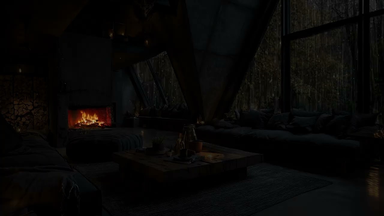 Calm Rainy Afternoon Nature Scene with Gentle Rain Sounds for Deep Relaxation and Stress Relief