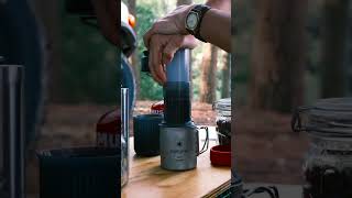 Beautiful Coffee ASMR while Camping in the Wild #shorts #coffee #camping
