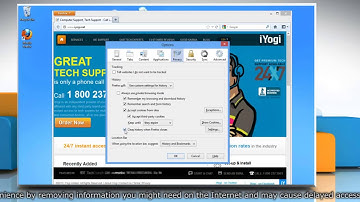 How to automatically clear the cache in Mozilla® Firefox on a Windows® 8 PC
