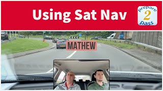 Matthew Driving lesson using satnav