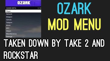 Take 2 and rockstar take down Ozark Mod Menu for GTA Online and RDR2