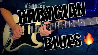 Video thumbnail of "C Phrygian Blues Jam | Sexy Guitar Backing Track"
