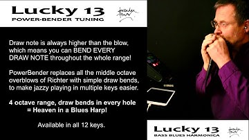 New upgraded EASTTOP LUCKY 13 Harmonica  13 Holes Professional Harmonica