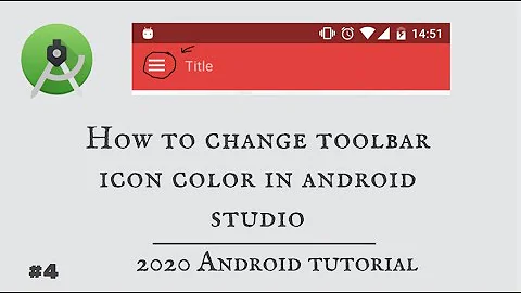 how to change toolbar icon color in android studio