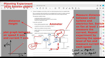 Planning of experiments 2020 papers  IGCSE Physics