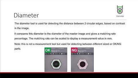 Tools | Diameter | KEYENCE IV3 Vision Sensor Support