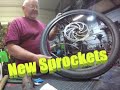 motorized bike changing sprockets and showing how I install the disc