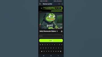 Memes Lab Bot Daily Memecoin Cipher Code 11 November 2024 #memecoin #memeslabbot #memeslab