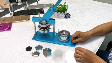 ChiButtons How to make a 58*60 Pentagon Pin Badge and Rubber Magnet Button