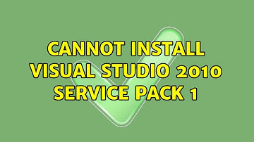 Cannot install Visual Studio 2010 Service Pack 1