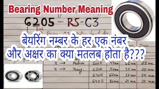 Bearing number meaning in hindi | bearing number explained | bearing nomenclature | bearing number