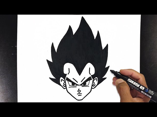 Vegeta  Vegeta desenho, Esboço de anime, Desenhando esboços