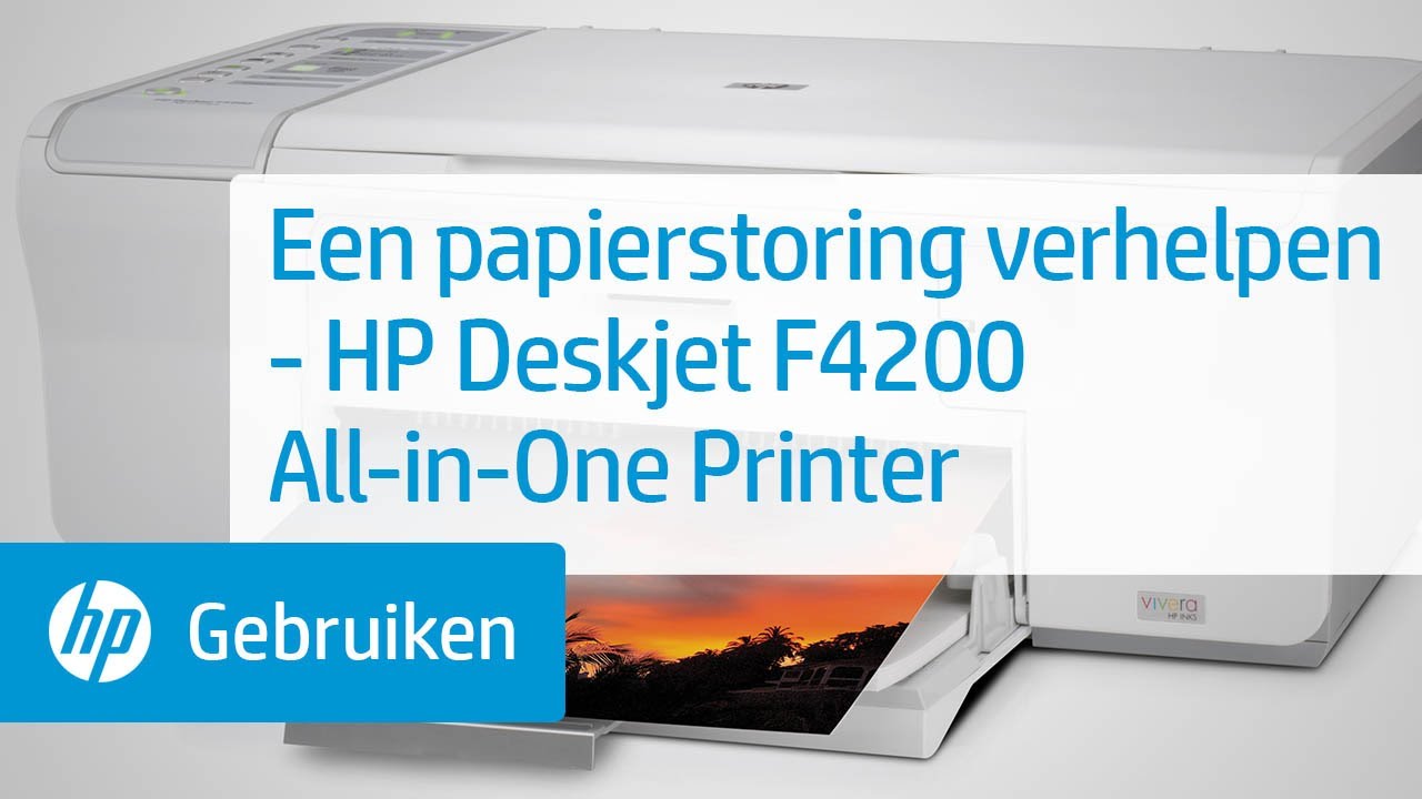 Een papierstoring verhelpen HP Deskjet F4200 AllinOne Printer YouTube
