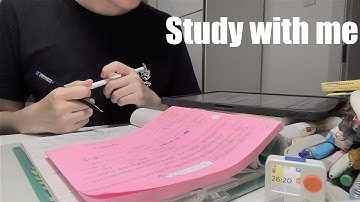 STUDY WITH ME 2hrs | Background noise,no music,no break | ASMR | real time｜motivation