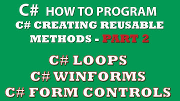 C# Exercise: Creating methods for reuse between different C# apps (Winforms, Console app) - Part 2