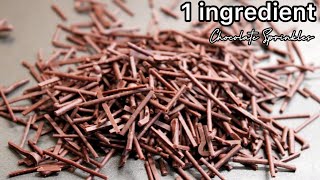 Easy cake Decoration idea / Only 1 ingredient Chocolate sprinkle / Chocolate sprinkle recipe