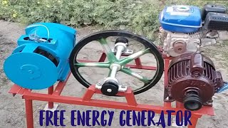 How To Make Free Energy Generator 220V with 5 Kw Generator And 2 Hp 220V Motor New Experiment