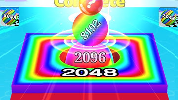 만족스러운 모바일 게임/ 인피니티 볼 런 2048 모드 병합 점프 2048 - 2048 볼 게임플레이 레벨 #11