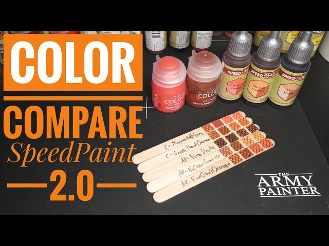 Color Compare: Orange SpeedPaint 2.0 and Contrast Colors 
