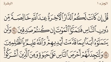 سورة البقرة مكررة من آية 94 إلى 101 القارئ وديع اليمني