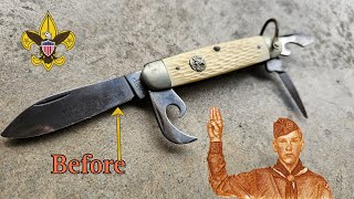 Ulster Boy Scout Vintage Camping Knife - Quick Simple Restoration