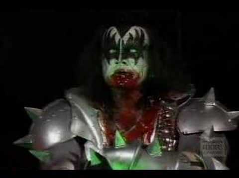 Gene Simmons spitting blood in Farewell Tour