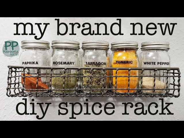 DIY Spice Rack from Hobby Lobby & Target + 4 oz Ball Canning Jars for Spices  