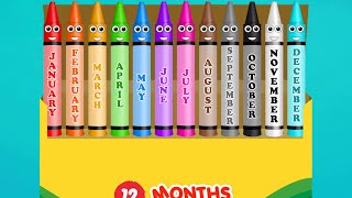 Calendar Crayons Teach Months of the Year for kids