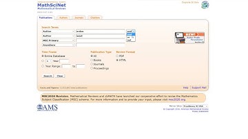 Searching MathSciNet