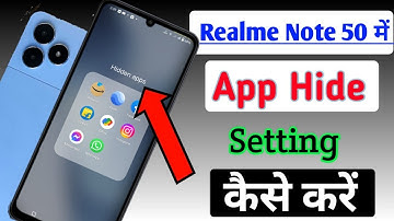 Realme note 50 me app hide kaise kare / how to hide apps in realme note 50 mobile me //