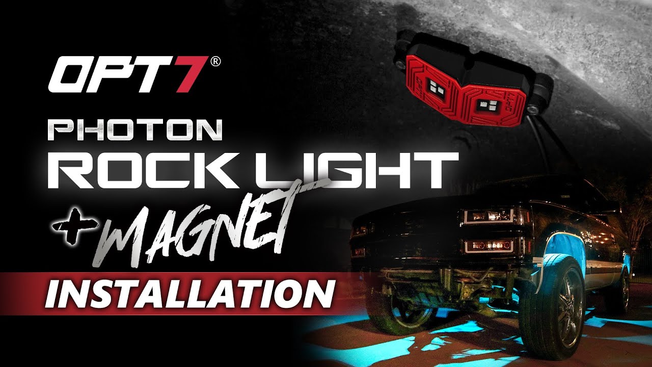 OPT7 Photon RGB Rock Light Installation Video YouTube