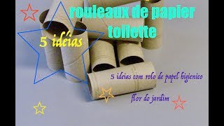 5 IDEIAS criativa para reciclar rolo de papel higiênico – Ideas with toalete paper roll