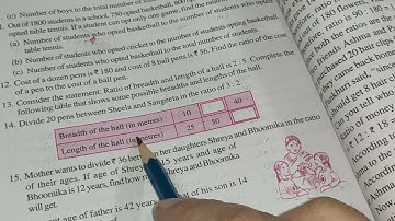 Q 13 to 16 Ex 12.1 Chapter 12 Ratio and proportion Class 6th Maths Solutions