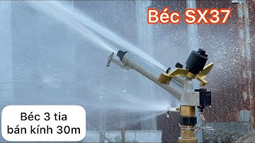 Béc SX37 - béc tưới phun mưa 3 tia nước cực đẫm ren 49 bằng đồng
