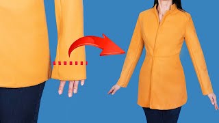 How to shorten coat sleeves without going to the tailor  easy and quick way!