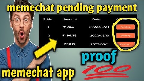 Memechat pending payment||memechat pending problem||memechat payment pending show||memechat app||