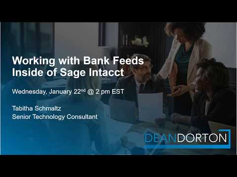 Working with Bank Feeds Inside of Sage Intacct