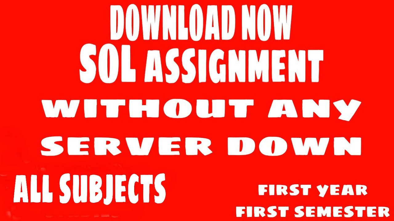SOL assignment || history semester 2 || 1st year semester 2 