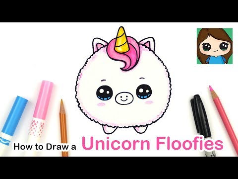How to Draw a Baby Unicorn Easy  Floofies Fluffy