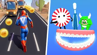 Spider Endless Hero Run  | Teeth Shield - 1⭐New Gameplay Walkthrough (Freeplay) screenshot 1