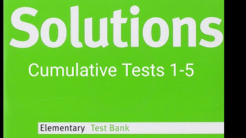 Smart Start Solutions Elementary Test 1-5