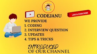 Introduction Of Codejanu Youtube Channel | @codejanu  Mad Programmer