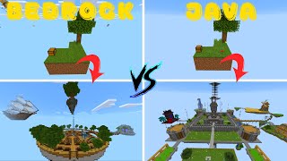 2 Equipos de Subs Compiten por el Mejor Skyblock - (JAVA VS BEDROCK)