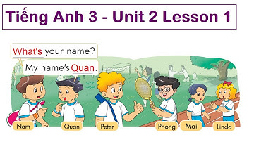 Tiếng Anh lớp 3: Unit 2 Lesson 1 - What
