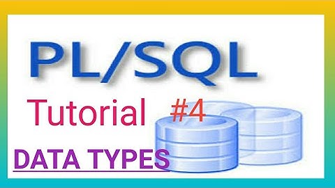 Data types in pl/sql