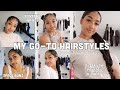 My Go-To Hairstyles! Hair Tutorials for Beginners | Braided Ponytails, Space Buns, Sleek Ponytail