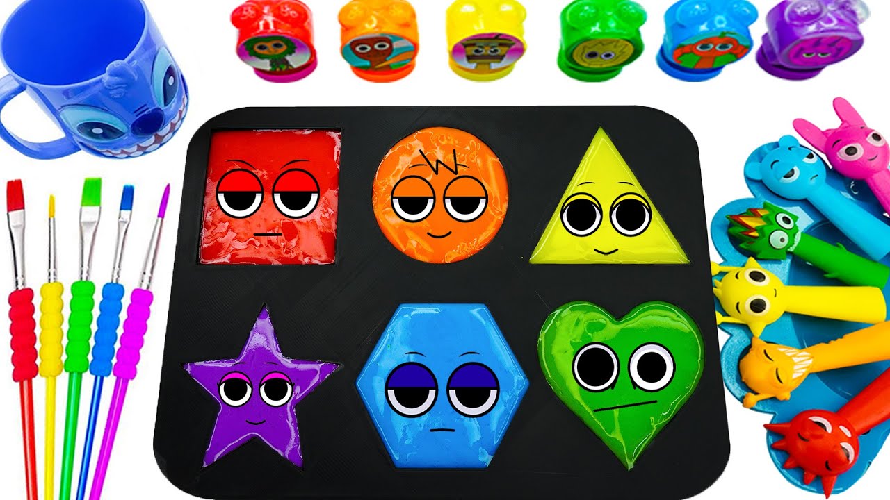 Satisfying Video l DIY How To Make Rael Slime Blie Form Color Paint Sprunki Candy Mixing Funny ASMR