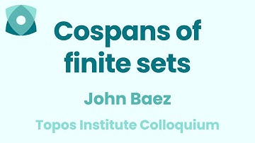 John Baez: "Cospans of finite sets"
