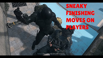 Stealthy Finishing moves on players in DMZ using Black Noir operator. COD:MW2